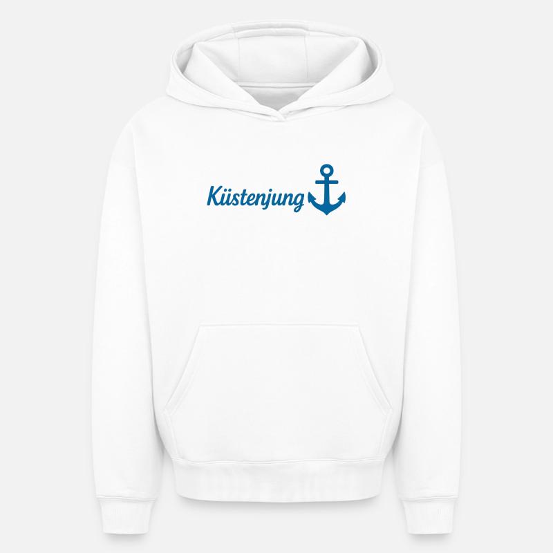 Küstenjung - Sweat à capuche unisexe oversize épais SPREAD - blanc