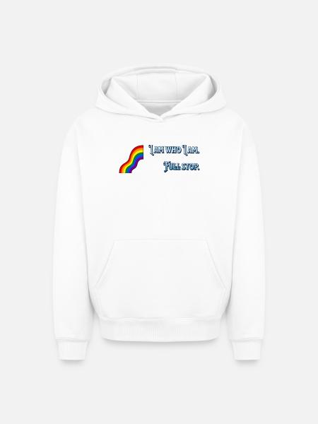 I am what I am - Oversized Heavyweight Unisex Hoodie - white