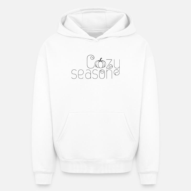 saison douillette - Sweat à capuche unisexe oversize épais SPREAD - blanc