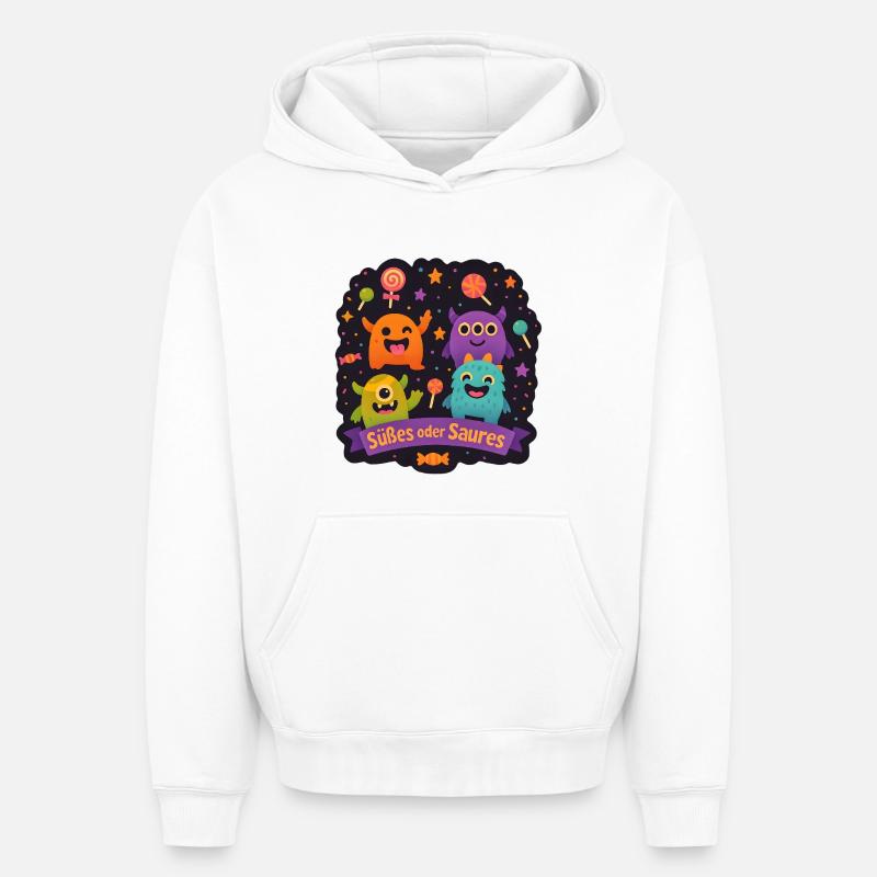 Süßes oder Saures - Monsterparty - Oversized Heavyweight Unisex Hoodie - Weiß