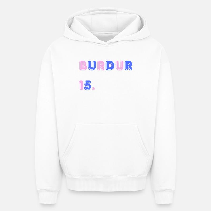 Burdur - Sweat à capuche unisexe oversize épais SPREAD - blanc