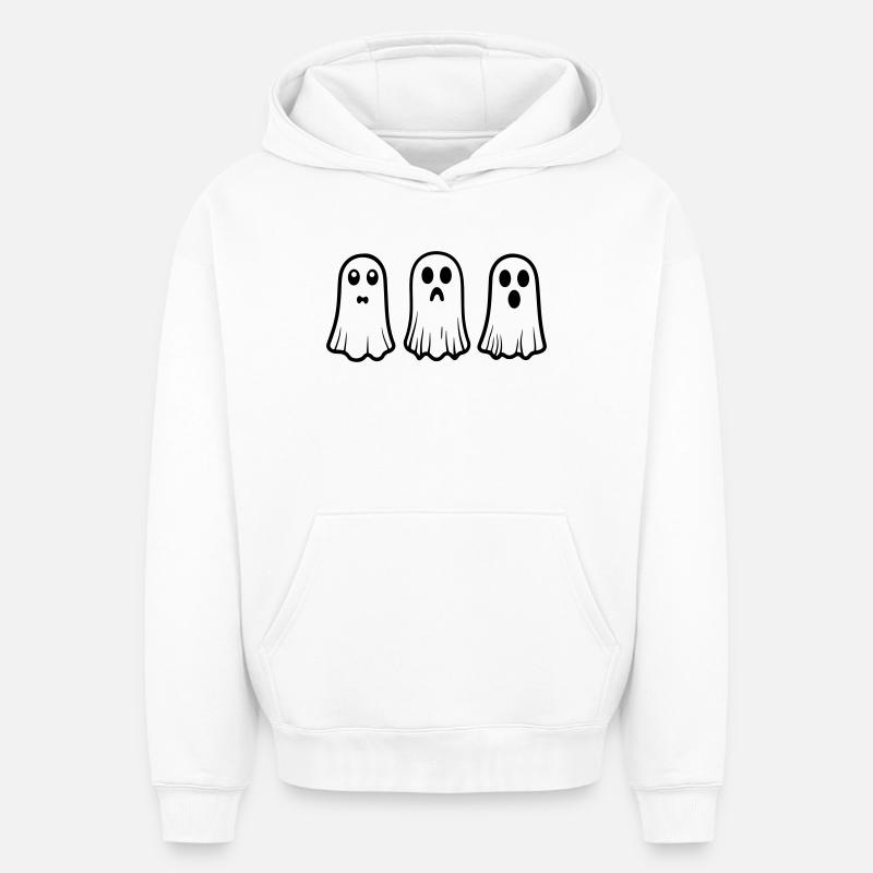 Alcool - Sweat à capuche unisexe oversize épais SPREAD - blanc
