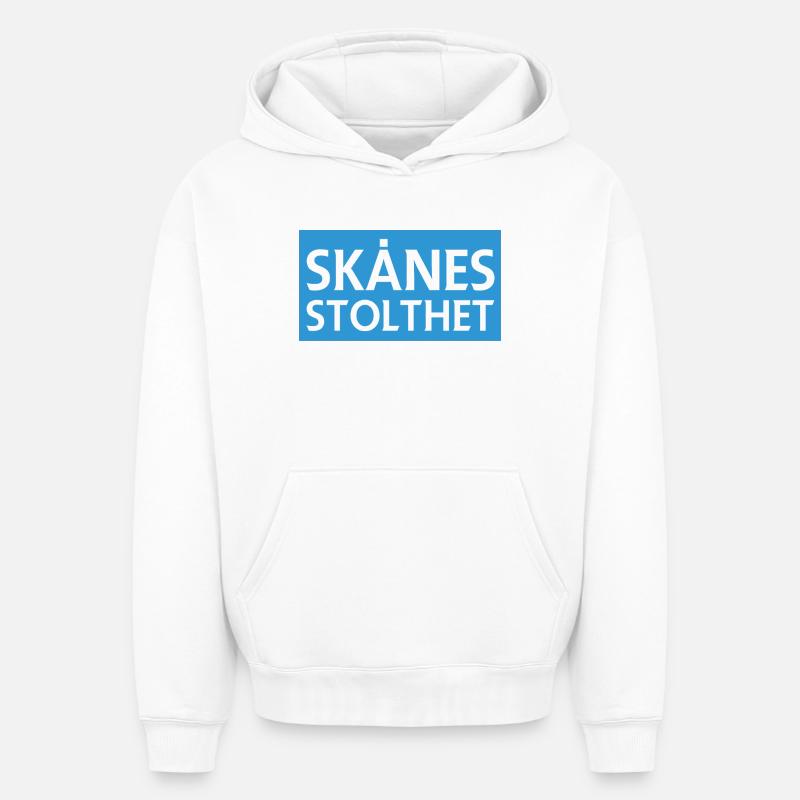 La fierté de la Scanie - Sweat à capuche unisexe oversize épais SPREAD - blanc