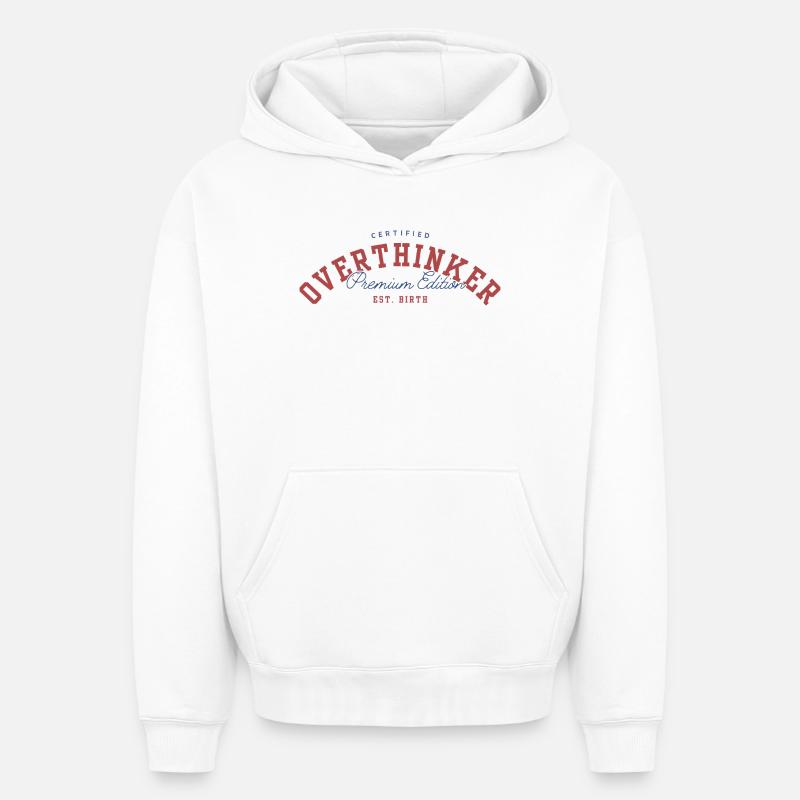 RÉFLÉCHISSEUR EXCESSIF - Sweat à capuche unisexe oversize épais SPREAD - blanc
