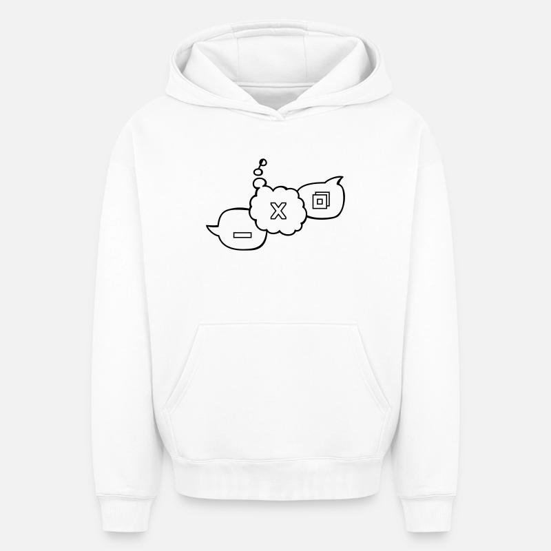 Computer Sprechblasen - Oversized Heavyweight Unisex Hoodie - Weiß