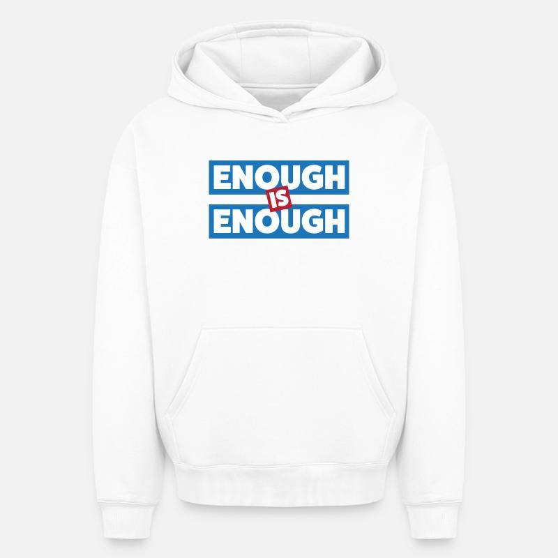 Trop c’est trop de déclaration audacieuse - Sweat à capuche unisexe oversize épais SPREAD - blanc