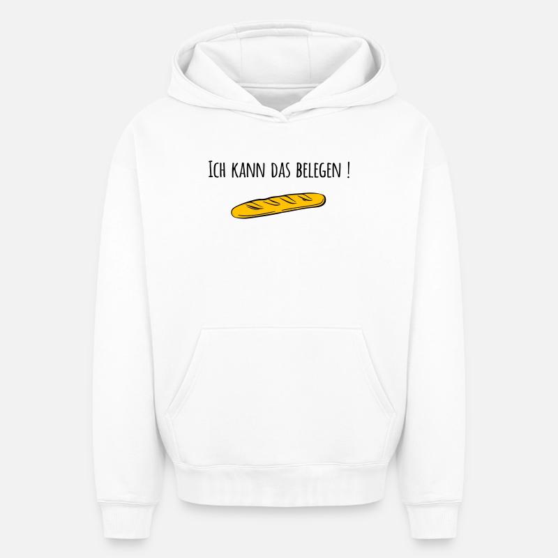 Baguette - Sweat à capuche unisexe oversize épais SPREAD - blanc