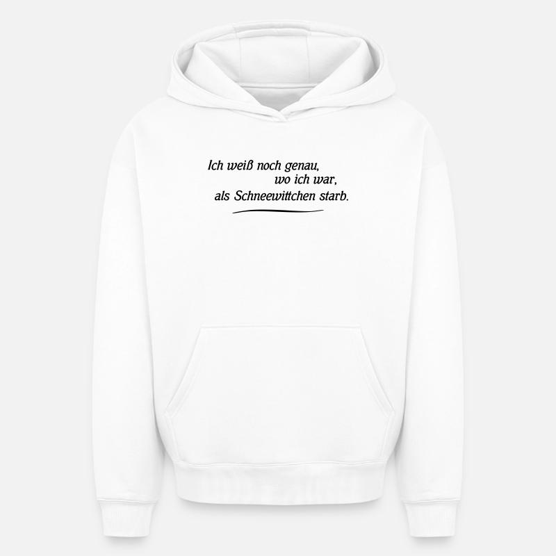 Blanche-Neige - Sweat à capuche unisexe oversize épais SPREAD - blanc
