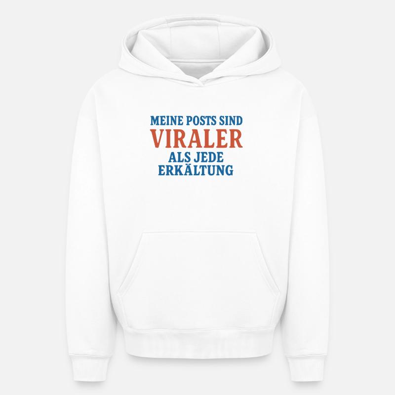 Virale Posts - Oversized Heavyweight Unisex Hoodie - Weiß
