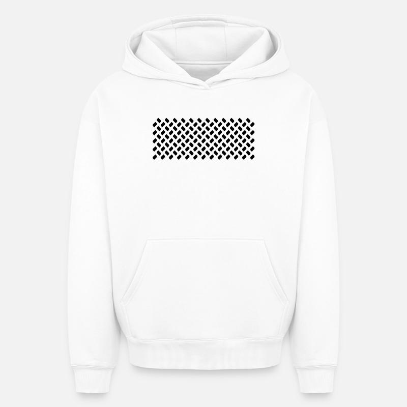 Échantillons de modules en répétition - Sweat à capuche unisexe oversize épais SPREAD - blanc
