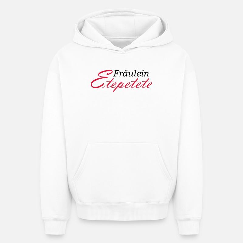 Lettrage Miss Etepetete - Sweat à capuche unisexe oversize épais SPREAD - blanc