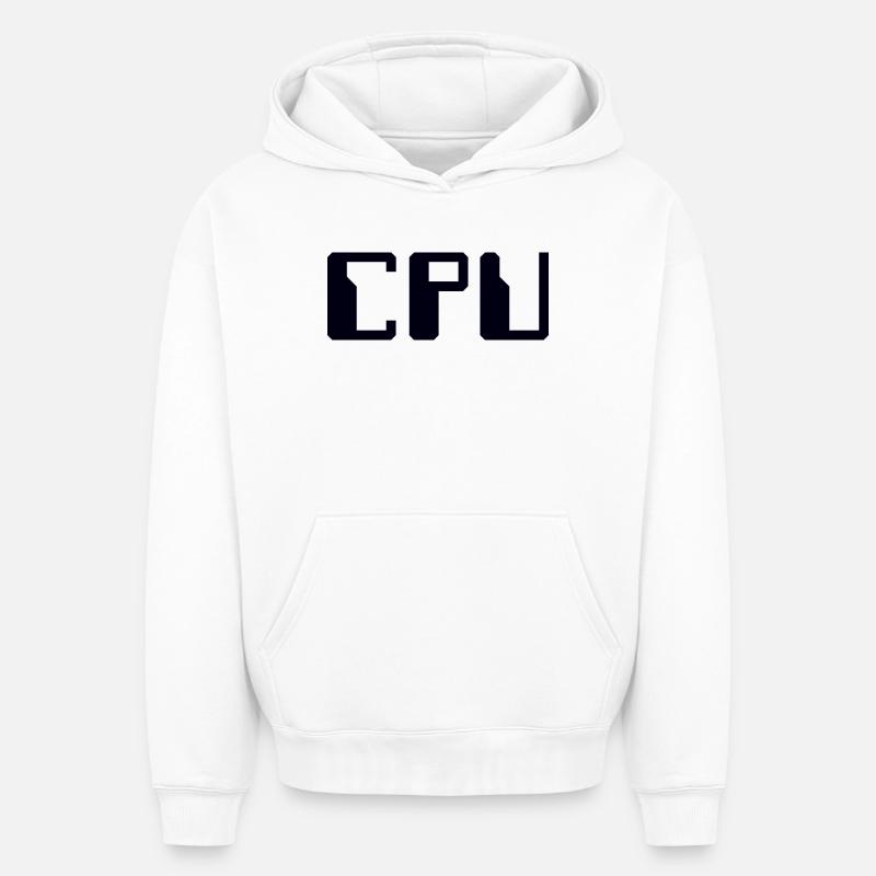 Mémoire du processeur - Sweat à capuche unisexe oversize épais SPREAD - blanc