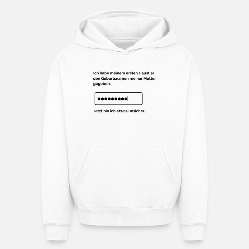 Mot de passe - Sweat à capuche unisexe oversize épais SPREAD - blanc