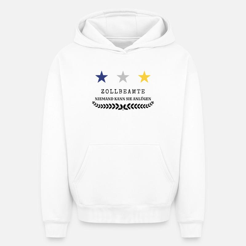 Douanier - Sweat à capuche unisexe oversize épais SPREAD - blanc