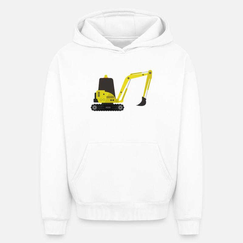 Bagger - Oversized Heavyweight Unisex Hoodie - Weiß
