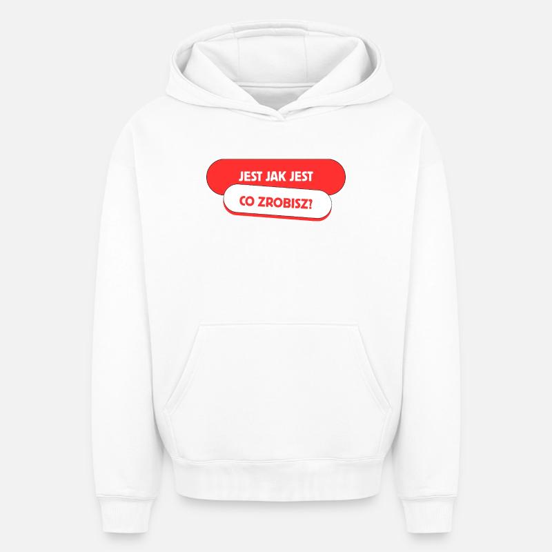 C’est comme ça. - Que vas-tu faire ? - Sweat à capuche unisexe oversize épais SPREAD - blanc