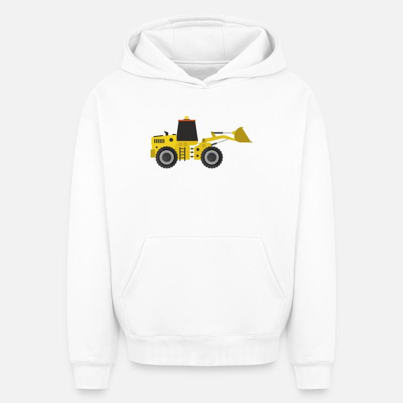 Bagger - Oversized Heavyweight Unisex Hoodie - Weiß