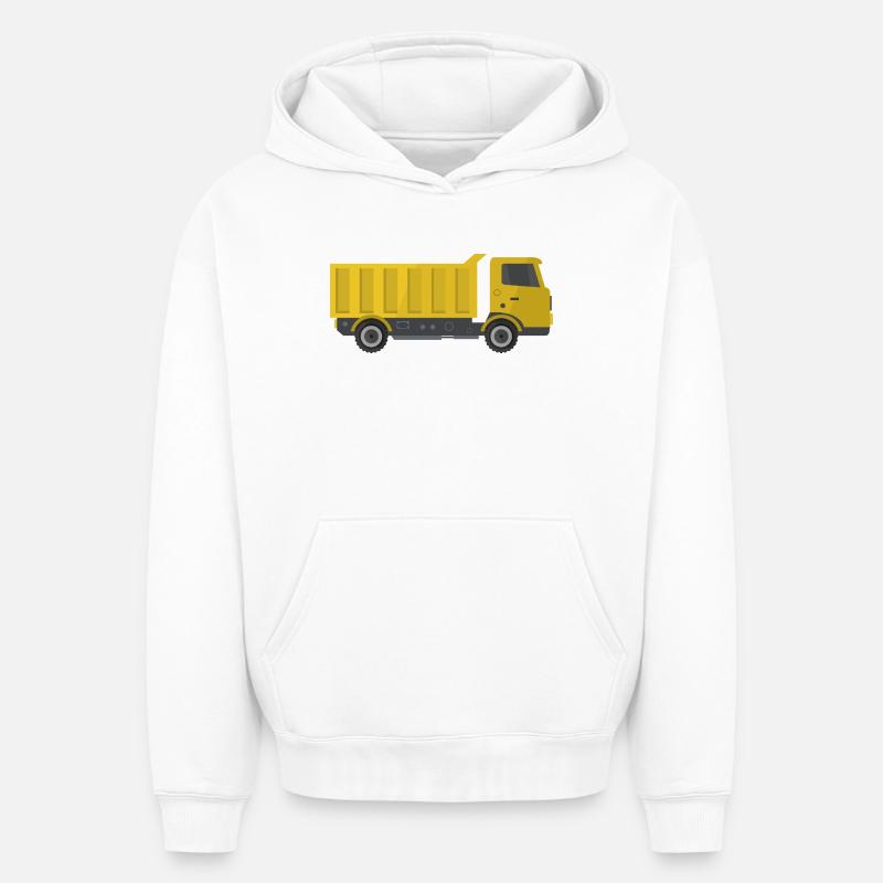 Camion - Sweat à capuche unisexe oversize épais SPREAD - blanc