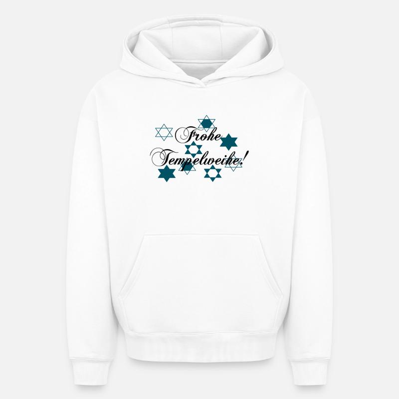 Heureuse consécration du temple - Sweat à capuche unisexe oversize épais SPREAD - blanc