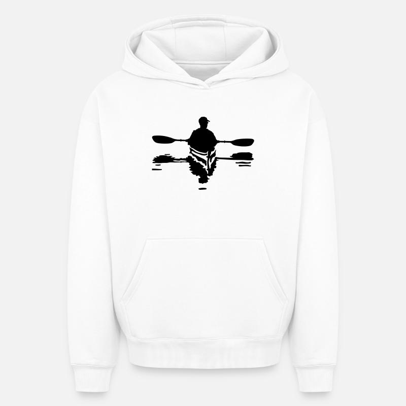 Kayak - Sweat à capuche unisexe oversize épais SPREAD - blanc