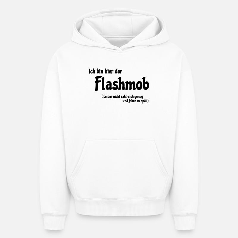 Flash mob - Sweat à capuche unisexe oversize épais SPREAD - blanc