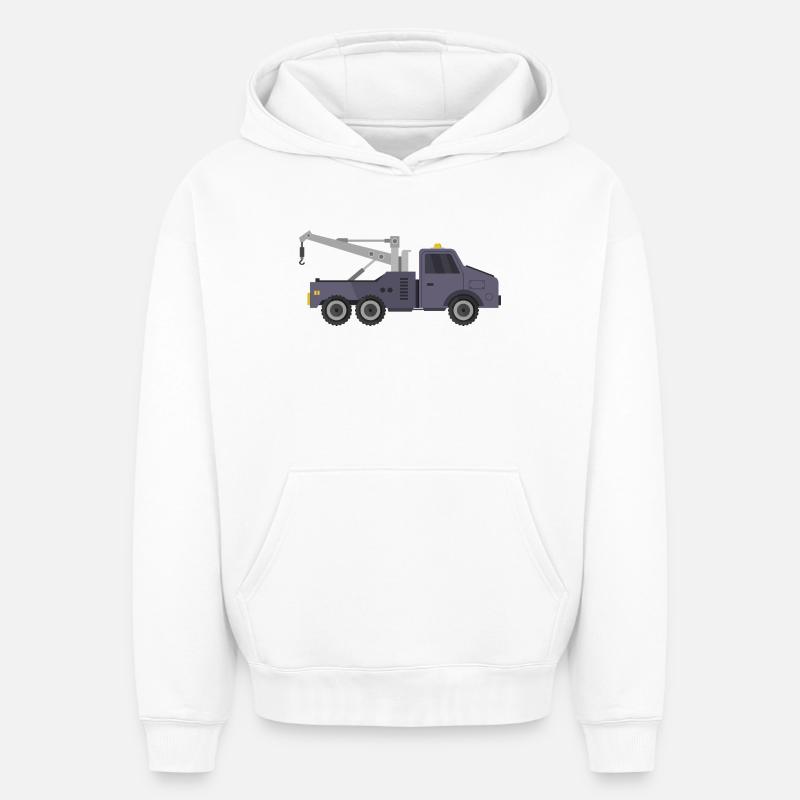 Dépanneuse - Sweat à capuche unisexe oversize épais SPREAD - blanc