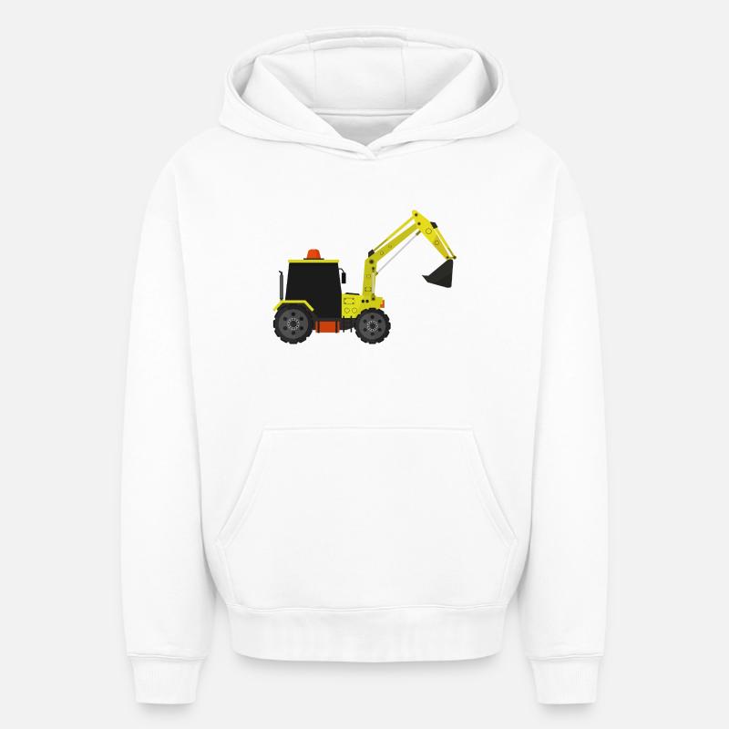 Bagger - Oversized Heavyweight Unisex Hoodie - Weiß