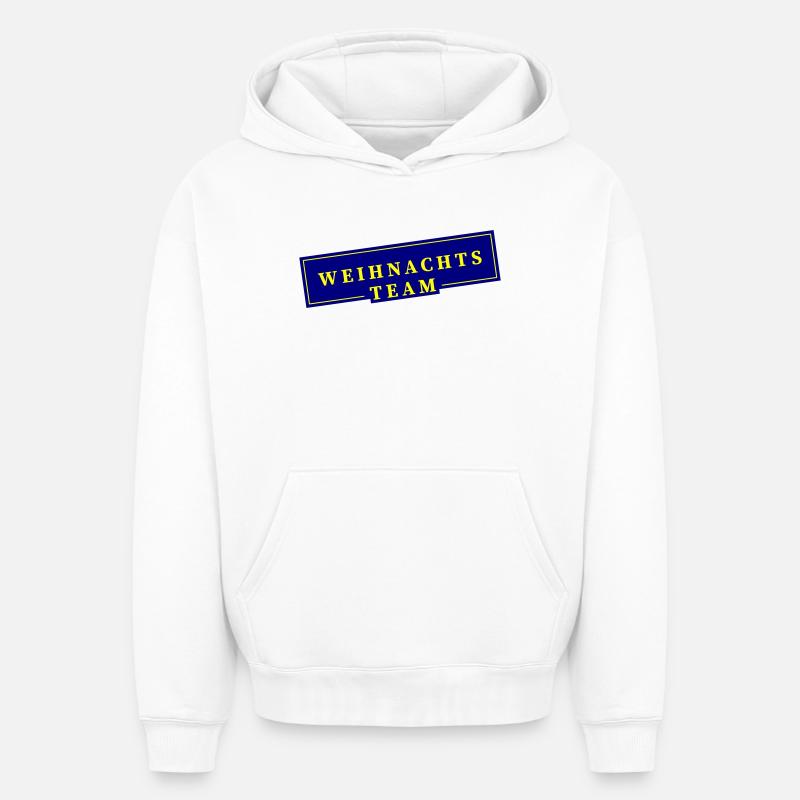 Équipe de Noël Noë - Sweat à capuche unisexe oversize épais SPREAD - blanc