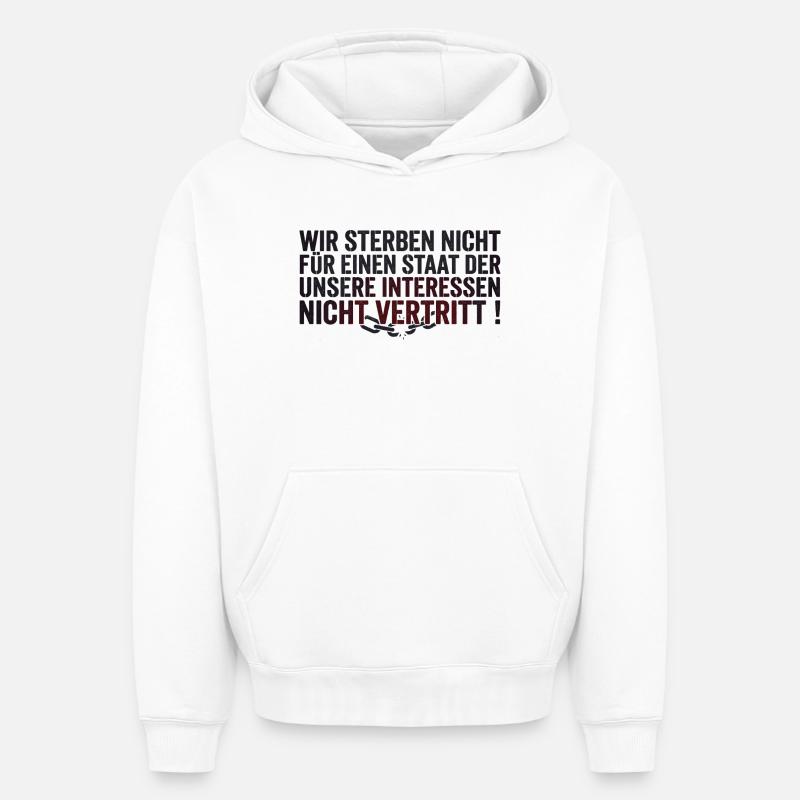 Déclaration de protestation - Sweat à capuche unisexe oversize épais SPREAD - blanc
