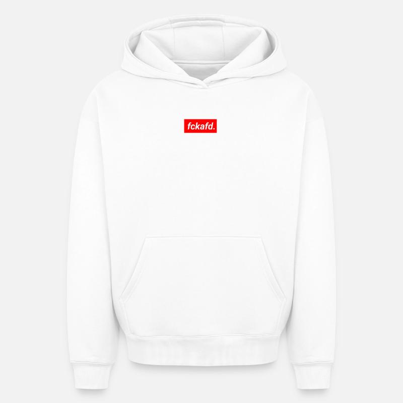 FCKAFD - Sweat à capuche unisexe oversize épais SPREAD - blanc