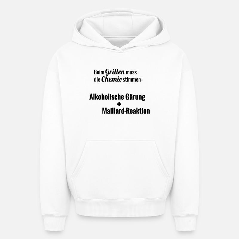 Réaction de Maillard - Sweat à capuche unisexe oversize épais SPREAD - blanc
