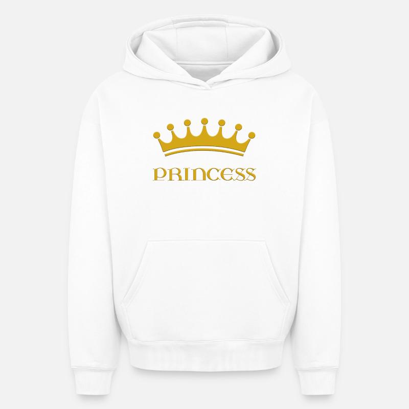 Princesse - Sweat à capuche unisexe oversize épais SPREAD - blanc