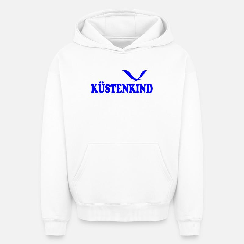Enfant côtier - Sweat à capuche unisexe oversize épais SPREAD - blanc