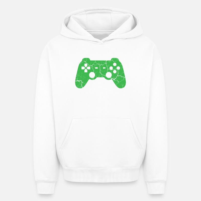 Controller-Gaming - Oversized Heavyweight Unisex Hoodie - Weiß
