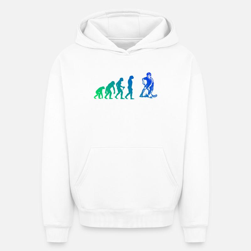 Déclaration pour tout le floorball - Sweat à capuche unisexe oversize épais SPREAD - blanc