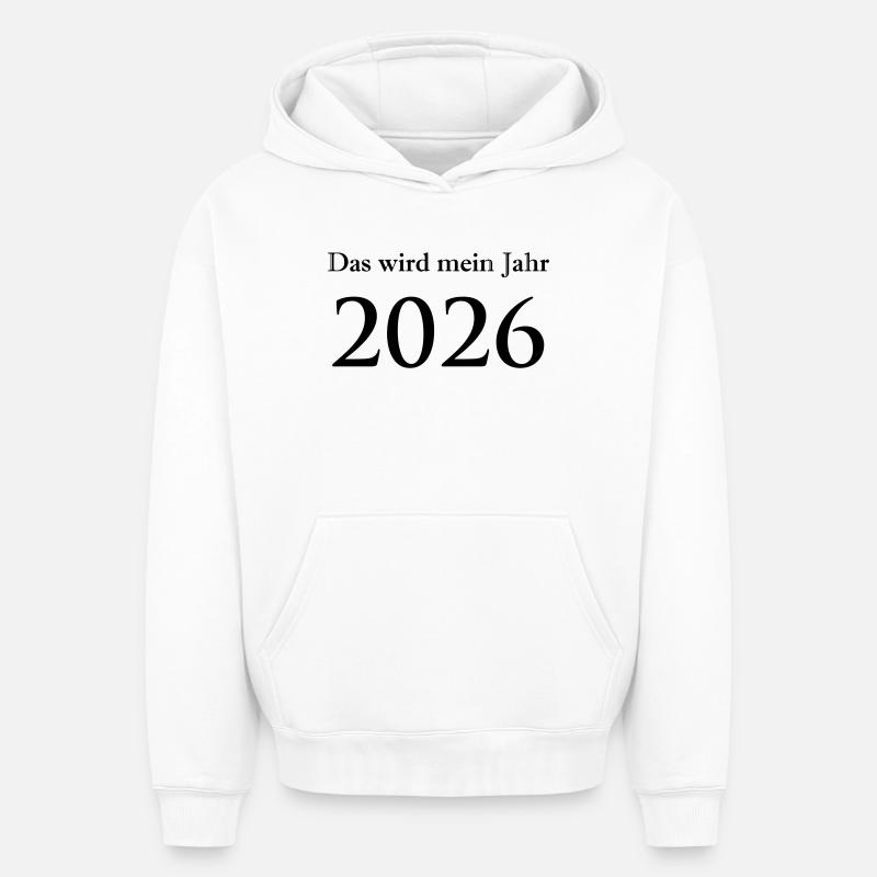 2026 - Sweat à capuche unisexe oversize épais SPREAD - blanc