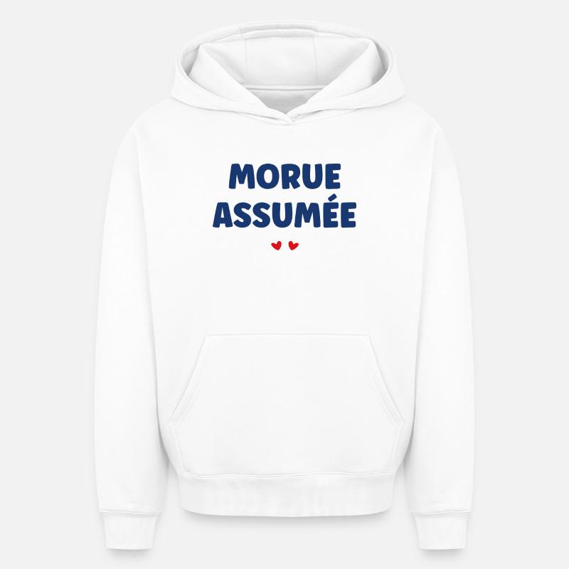 Cod vermutet: Meereshumor - Oversized Heavyweight Unisex Hoodie - Weiß