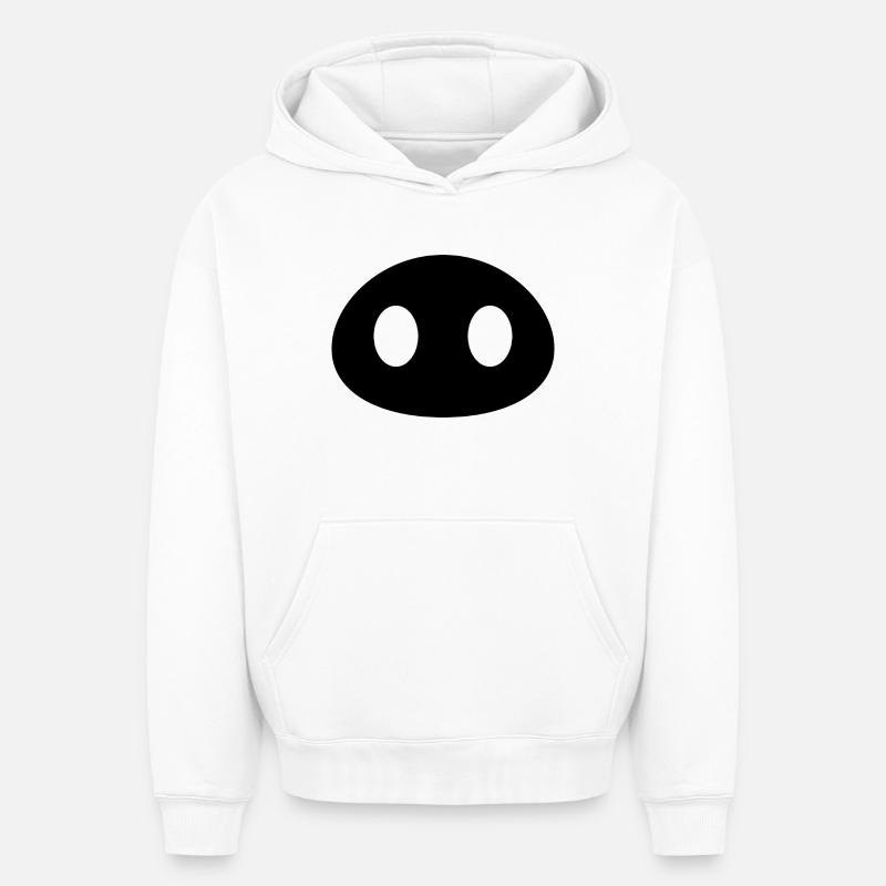Museau de cochon - Sweat à capuche unisexe oversize épais SPREAD - blanc