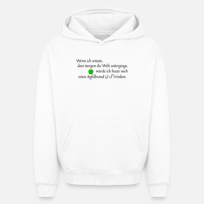 Si je le savais - Sweat à capuche unisexe oversize épais SPREAD - blanc