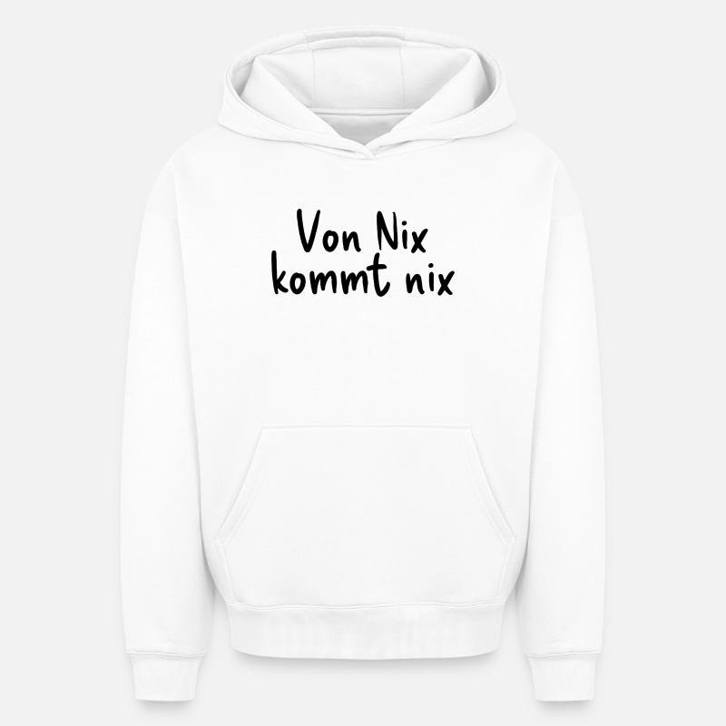 Rien ne vient de rien - Sweat à capuche unisexe oversize épais SPREAD - blanc