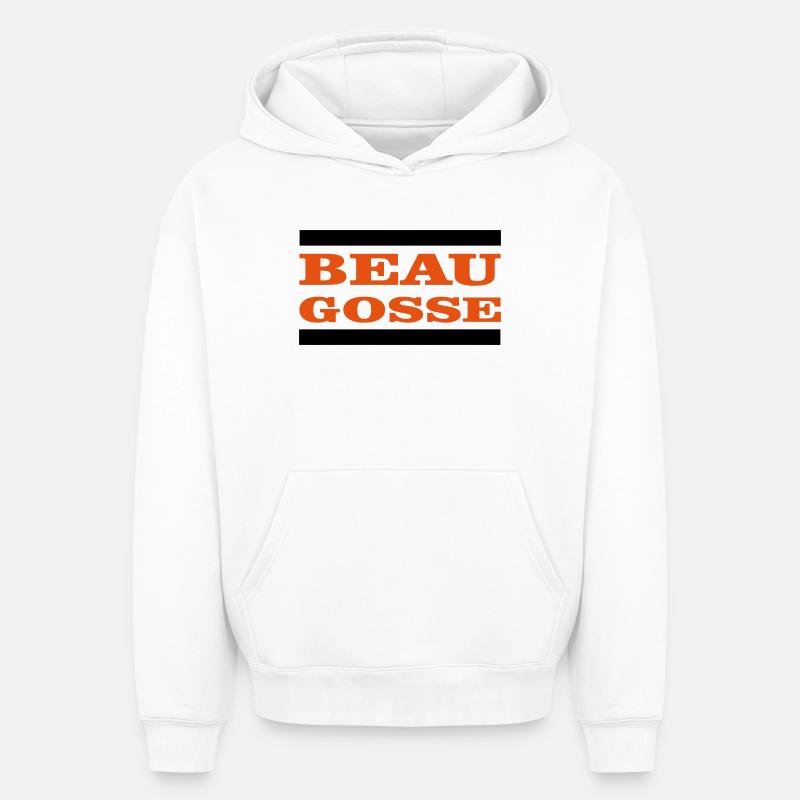 BEAU GOSSE - Sweat à capuche unisexe oversize épais SPREAD - blanc