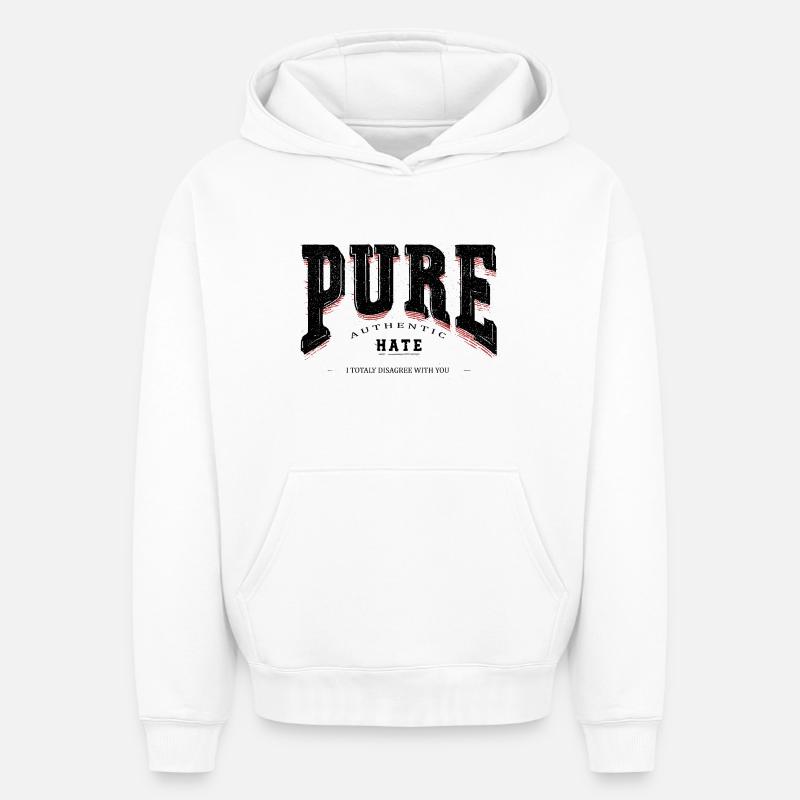 Pure HATTE - Sweat à capuche unisexe oversize épais SPREAD - blanc