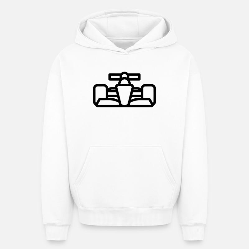 voiture de course - Sweat à capuche unisexe oversize épais SPREAD - blanc