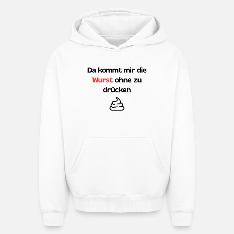 Drôle de dicton - Sweat à capuche unisexe oversize épais SPREAD - blanc