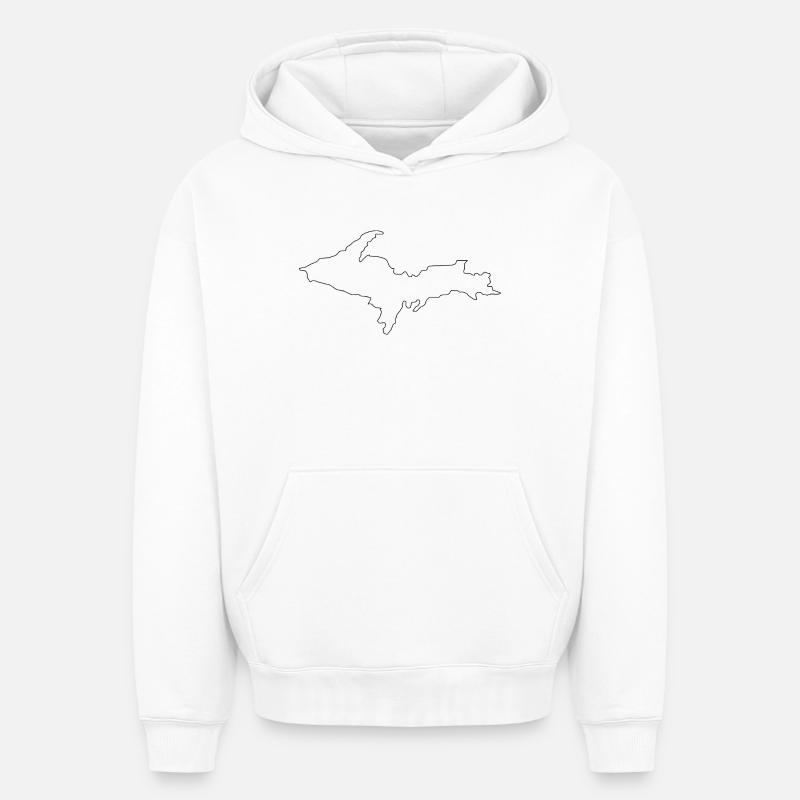 Michigan Obere Halbinsel - Oversized Heavyweight Unisex Hoodie - Weiß