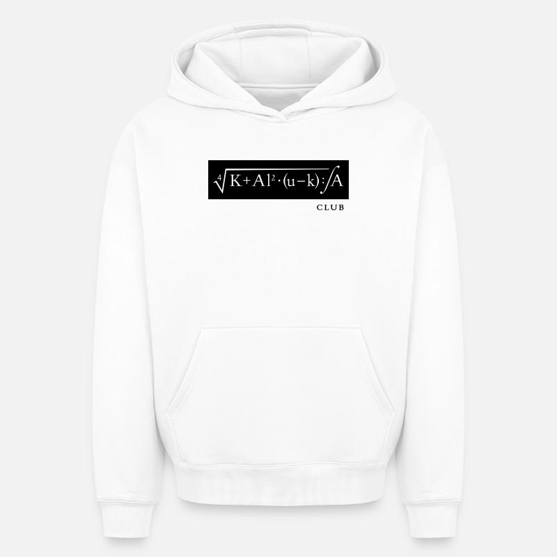 KALUKA Formula Club - Sweat à capuche unisexe oversize épais SPREAD - blanc