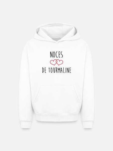 Turmalin-Hochzeit 52 Jahre Ehe - Oversized Heavyweight Unisex Hoodie - Weiß