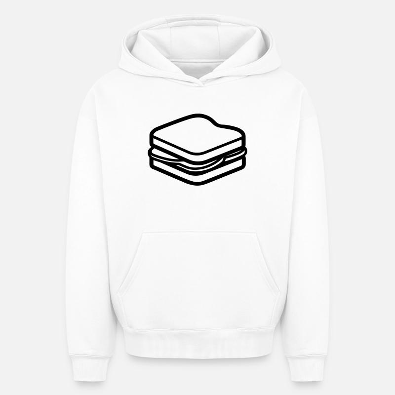 sandwich - Sweat à capuche unisexe oversize épais SPREAD - blanc
