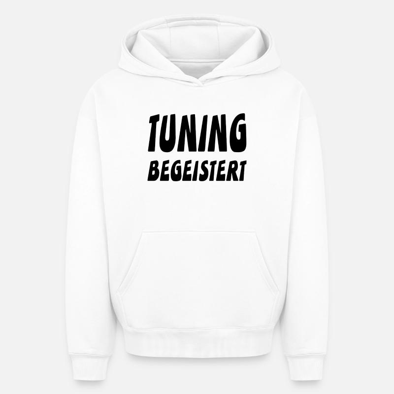 réglage - Sweat à capuche unisexe oversize épais SPREAD - blanc