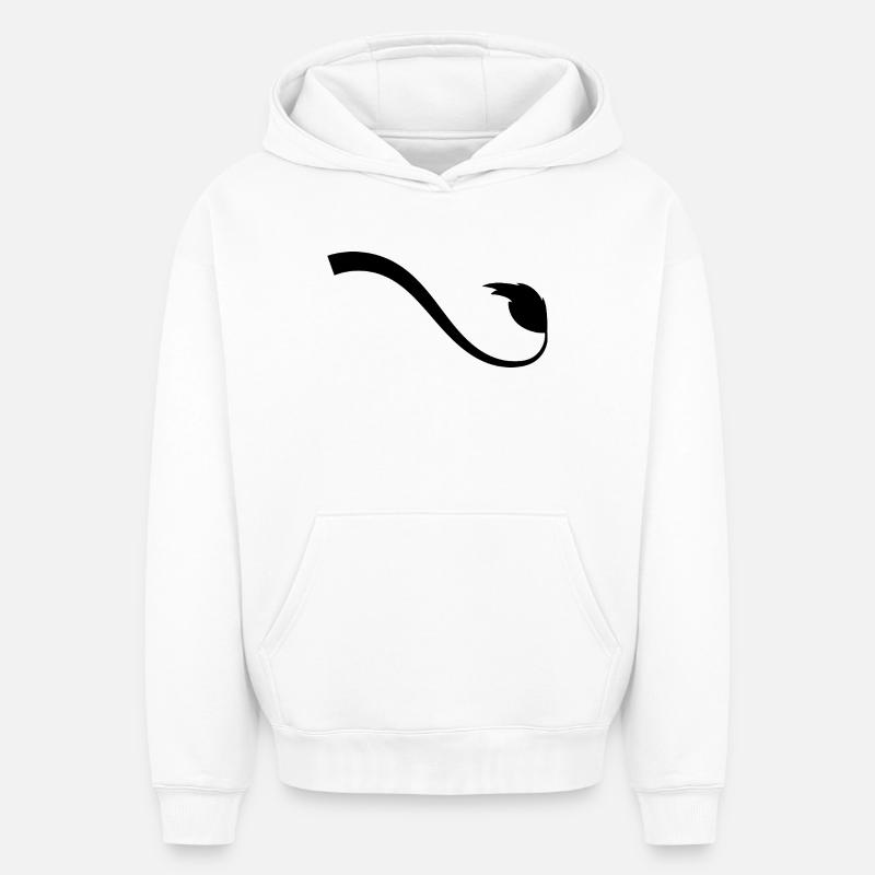 Queue de lion - Sweat à capuche unisexe oversize épais SPREAD - blanc